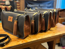 Two Toned Outer Stitch Crossbody