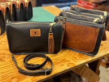 Two Toned Outer Stitch Crossbody