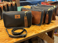 Two Toned Outer Stitch Crossbody