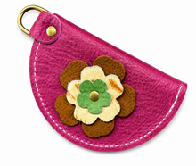 Flower Coin snap purse with D-Ring