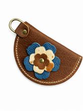 Flower Coin snap purse with D-Ring
