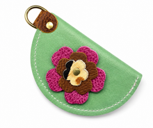 Flower Coin snap purse with D-Ring