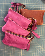 *Limited* September Pink/Worn Saddle Mini Vacation Wristlet