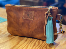 Mini Wristlet w/ Blue Accents