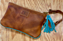 Mini Wristlet w/ Blue Accents