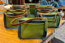 *Limited* Blue and Pistachio Side-Saddle Shoulder Bag