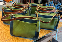 *Limited* Blue and Pistachio Side-Saddle Shoulder Bag