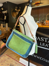 *Limited* Blue and Pistachio Side-Saddle Shoulder Bag