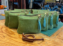 *Limited* "Pistachio/Jewelry Box Blue, Front Pocket Cross-body