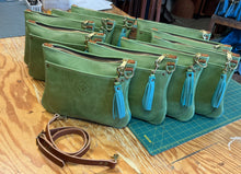 *Limited* "Pistachio/Jewelry Box Blue, Front Pocket Cross-body