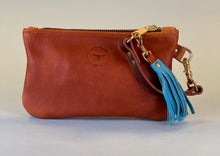 Mini Wristlet w/ Blue Accents