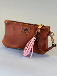 *Seasonal Edition*- Canyon Mini Wristlet w/ Light Pink Tassel