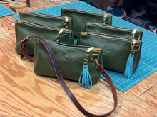 *Limited* Italian Vegetable Tanned Olive, Mini Inner-Stitch Crossbody
