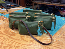 *Limited* Italian Vegetable Tanned Olive, Mini Inner-Stitch Crossbody