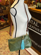 *Limited* Italian Vegetable Tanned Olive, Mini Inner-Stitch Crossbody