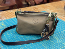 *Limited* Italian Vegetable Tanned Olive, Mini Inner-Stitch Crossbody