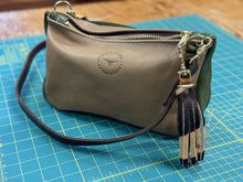 *Limited* Italian Vegetable Tanned Olive, Mini Inner-Stitch Crossbody