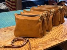 *Limited* Italian Vegetable Tanned, Butterscotch Front Pocket Crossbody