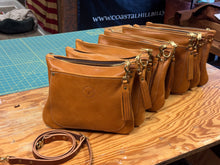 *Limited* Italian Vegetable Tanned, Butterscotch Front Pocket Crossbody