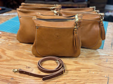 *Limited* Italian Vegetable Tanned, Butterscotch Front Pocket Crossbody