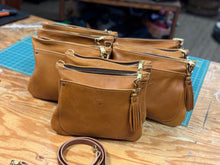*Limited* Italian Vegetable Tanned, Butterscotch Front Pocket Crossbody