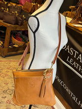 *Limited* Italian Vegetable Tanned, Butterscotch Front Pocket Crossbody