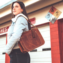 *Limited* Blue and Pistachio Side-Saddle Shoulder Bag