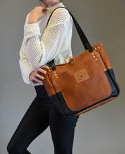 Canyon Tan-Black Bucket Tote