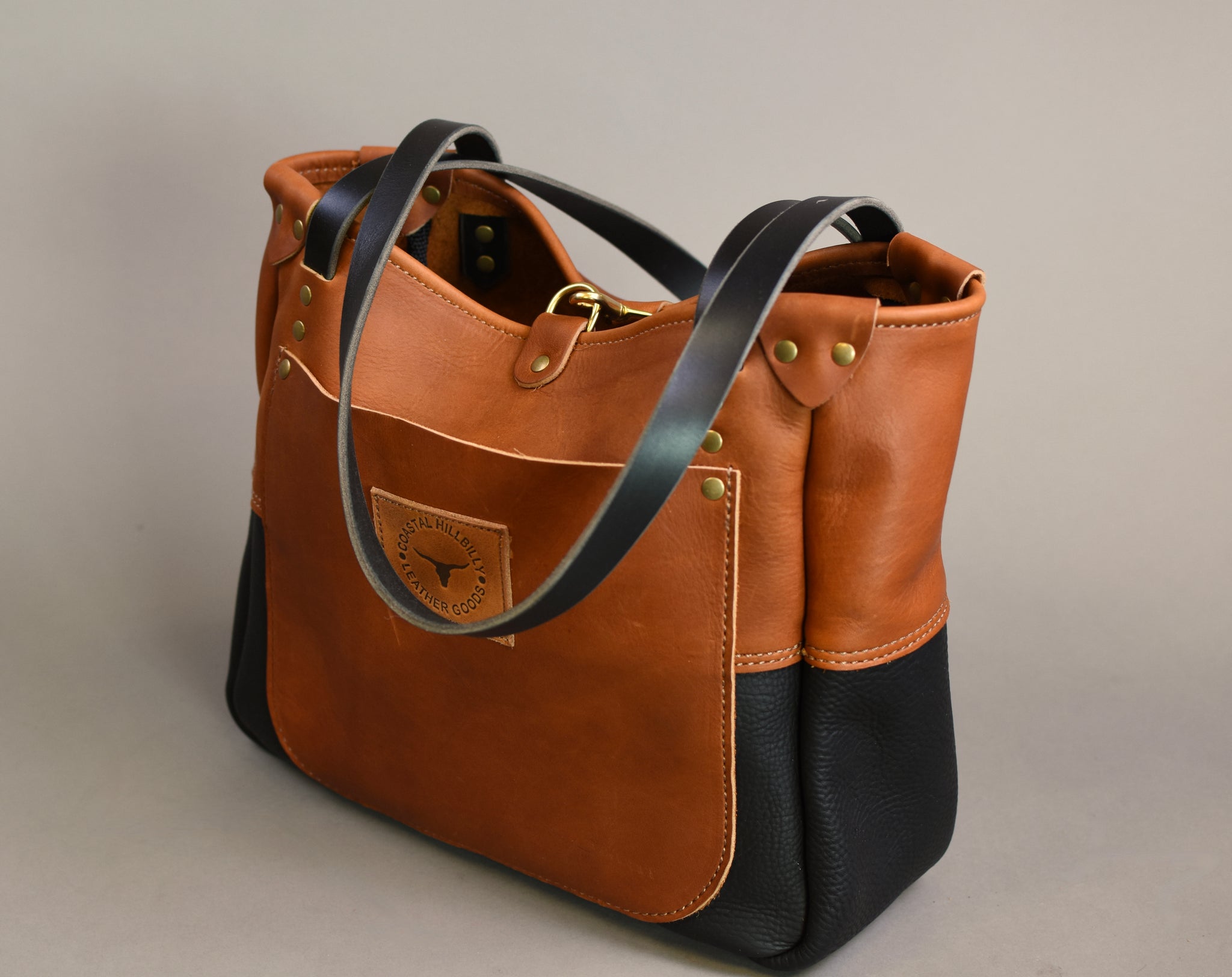 Canyon Tan-Black Bucket Tote – Coastal Hillbilly