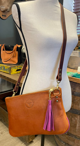 *Seasonal Edition*- Large Crossbody w/ Fuchsia Accents